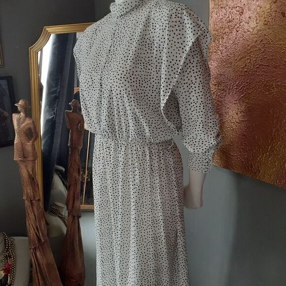 NWT Zara Ditsy Dot Midi Dress - Picture 9 of 14